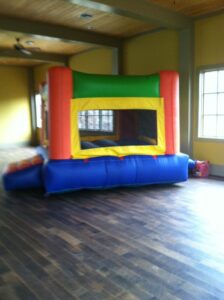 Fun Indoor Orange bounce house moonwalk